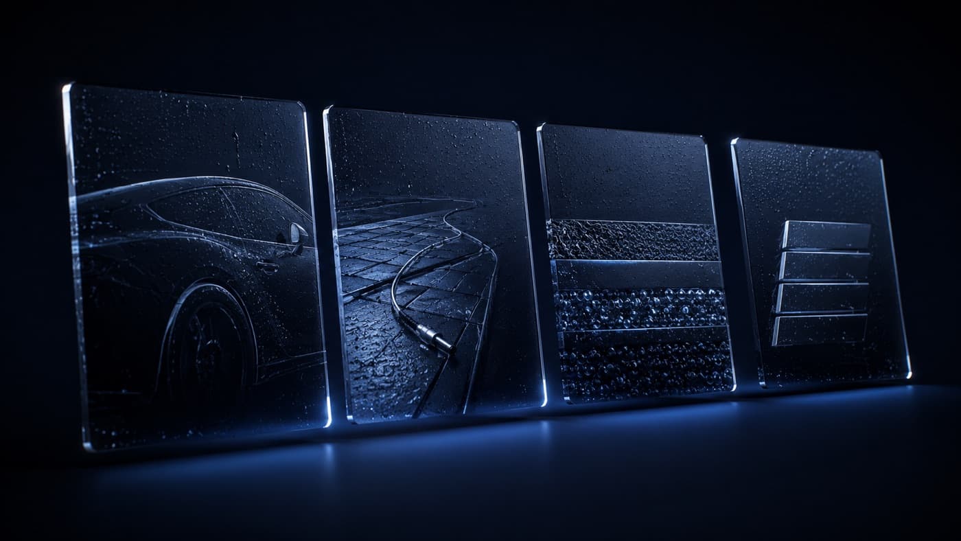 Four floating panels representing the four questions the Detail Finder asks