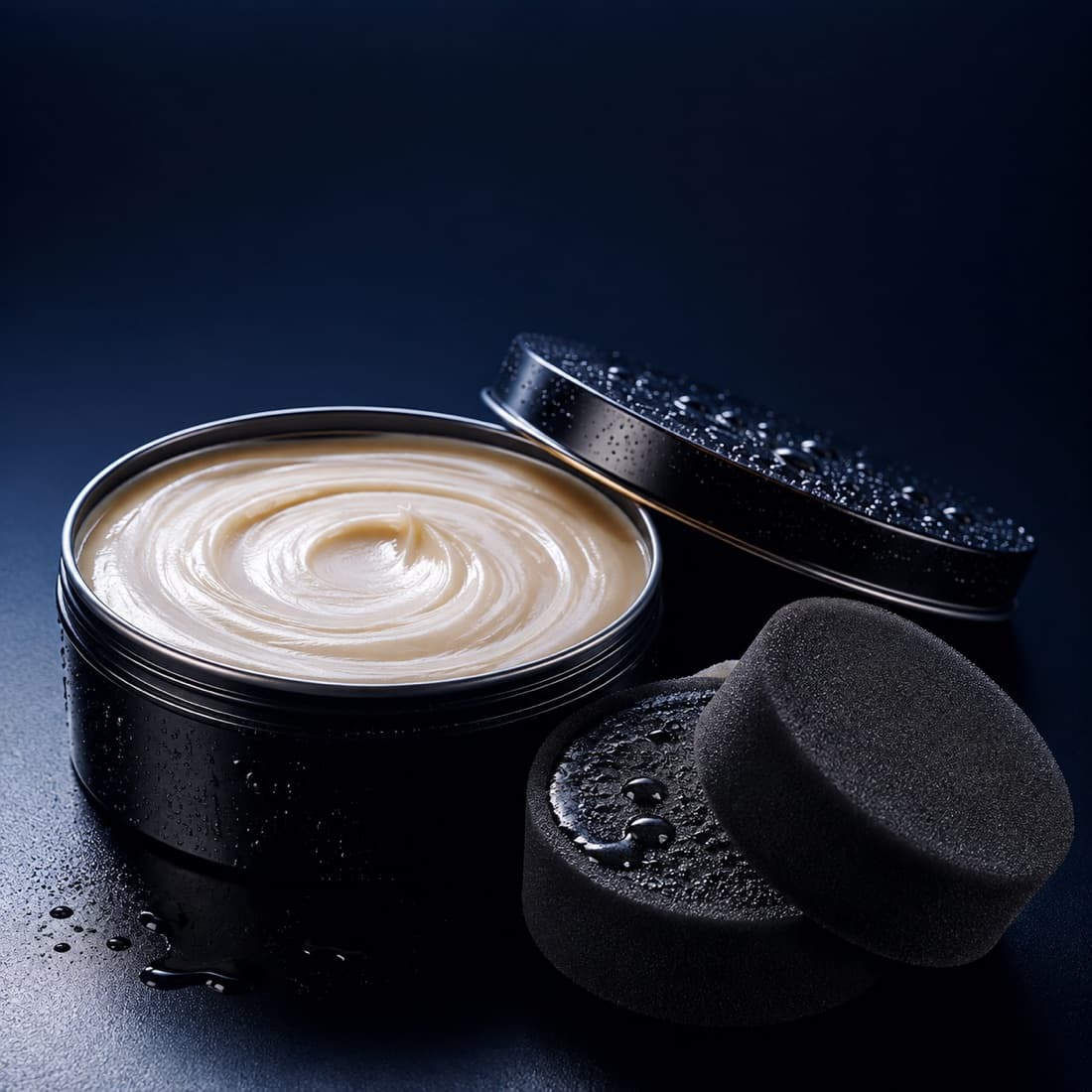 Carnauba Paste Wax — Warm, wet-looking gloss. Applied by hand, buffed by hand.