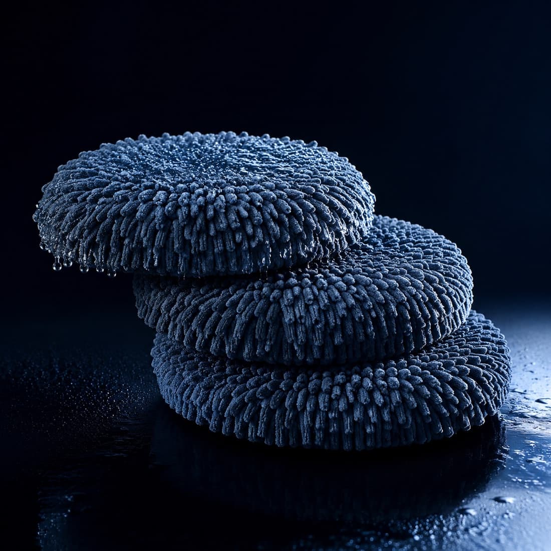 Chenille Wash Pad 3-Pack — Flat pads for panels a mitt cannot reach cleanly.