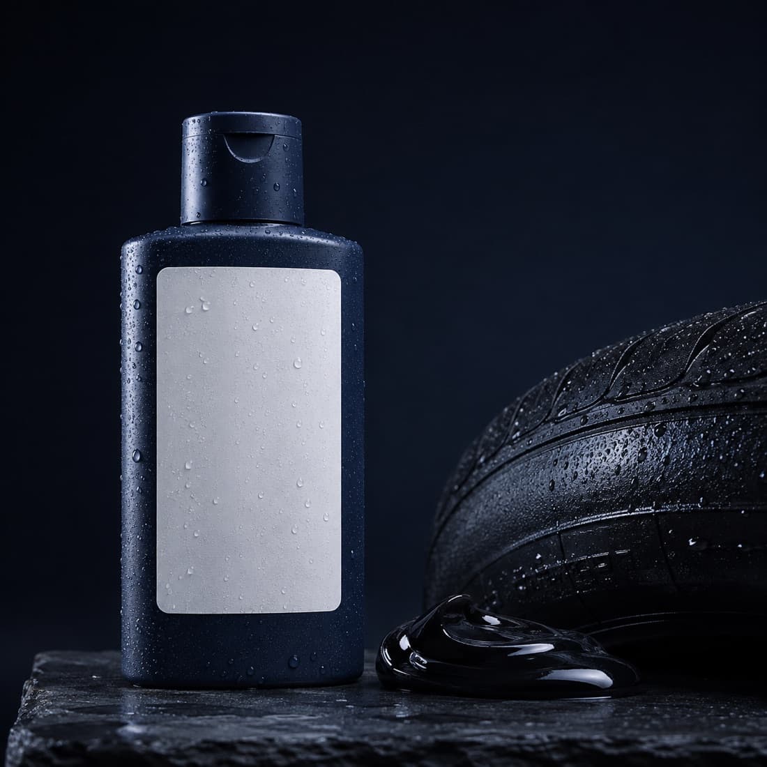 Tyre Shine Gel 16oz — Gel, not liquid. It stays on the sidewall instead of slinging onto the paint.